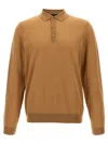 Hugo Boss Polo Jersey In Brown