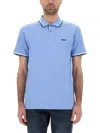 Hugo Boss Boss Slim Fit Stretch Cotton Polo In Azure