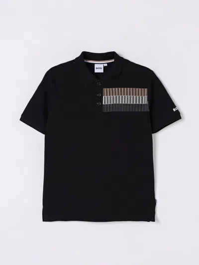 Hugo Boss Kids' Polo Boss Kinder Farbe Schwarz