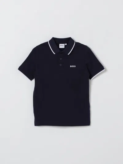 Hugo Boss Polo Shirt Boss Kids Color Blue