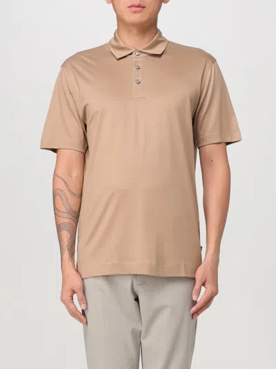 Hugo Boss Polo Shirt Boss Men Color Beige In Brown