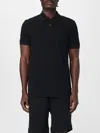 Hugo Boss Organic-cotton Slim-fit Polo Shirt With Logo Print In Black