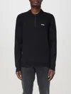 Hugo Boss Boss Zidor Ottoman Stitch Half Zip Pullover In Charcoal