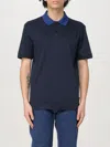 Hugo Boss Blue Cotton Polo In Blue