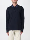 Hugo Boss Polo Sweater In Virgin Wool With Embroidered Logo In Blue