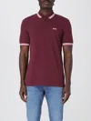 Hugo Boss Polo In Cotone Boss In Burgundy
