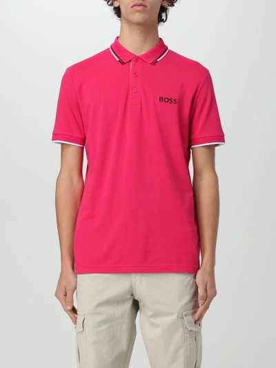 Hugo Boss Polo Shirt Boss Men Color Fuchsia