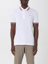 Hugo Boss Polo Shirt With Contrast Logo Details In White 2