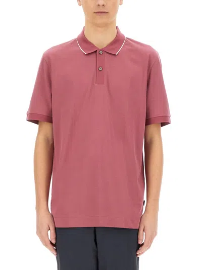 Hugo Boss Polo Shirt L-perry 57 In Pink