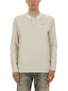 Hugo Boss Beige Solid Shirt Collar Polo In Neutral