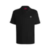 Hugo Boss Polo Shirt With Checked Tape In Black
