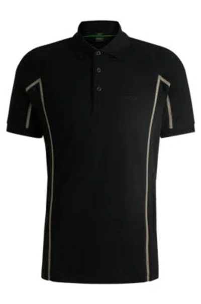 Hugo Boss Polo Shirt With Logo Detail In Black