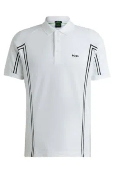 Hugo Boss Polo Shirt With Logo Detail In White
