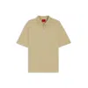 Hugo Boss Polo Shirt With Zip Placket In Neutral
