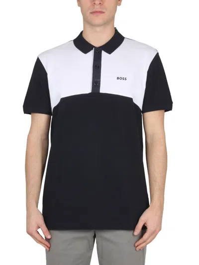 Hugo Boss Polo With Logo In Blue