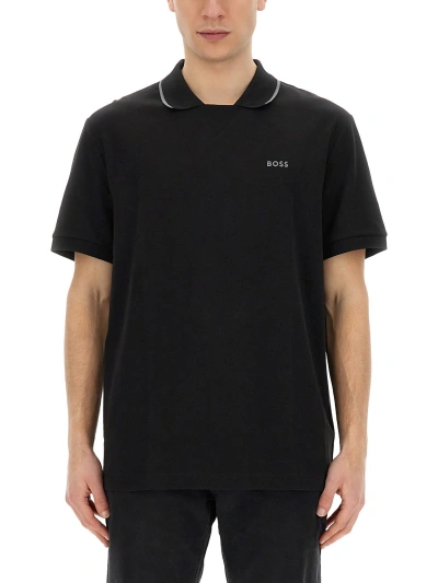 Hugo Boss Polo With Logo In Blue