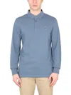 Hugo Boss Boss Men Polo With Logo Patch In Blue