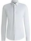 Hugo Boss Regular-fit Shirt In Cotton And Cashmere