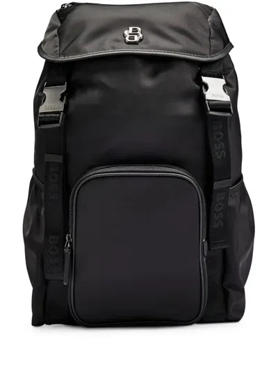 Hugo Boss Polyester Backpack In Orange