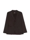 Hugo Boss Polyester Blazer In Brown