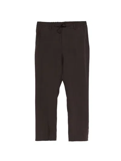 Hugo Boss Polyester Cotton Trousers In Black