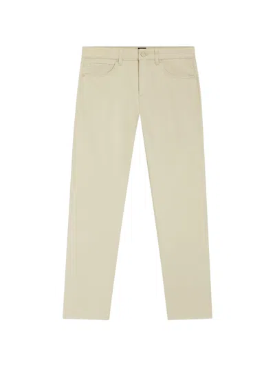 Hugo Boss Polyester Cotton Trousers In White