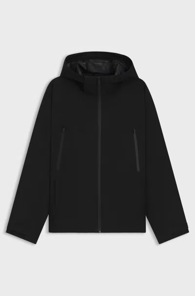 Hugo Boss Polyester Jacket In Black