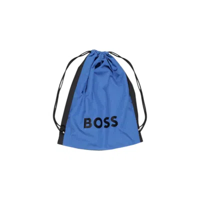 Hugo Boss Polyester Men's Swimwear In Blue