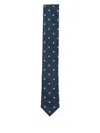 Hugo Boss Double-pattern Tie In Blue