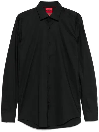 Hugo Boss Poplin Shirt In Black