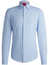 Hugo Boss Poplin Shirt In Blue