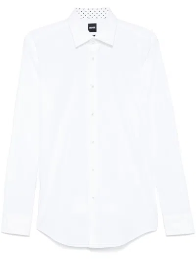 Hugo Boss Poplin Shirt In White
