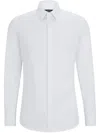 Hugo Boss Hank Slim Fit Solid Dress Shirt In White