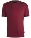 Hugo Boss Porsche X Boss Mercerized-cotton T-shirt With Special Branding In Dark Red