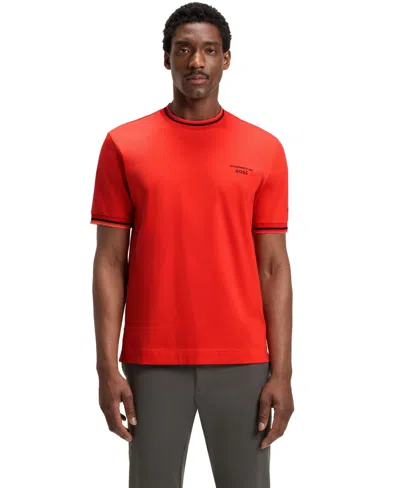 HUGO BOSS PORSCHE X BOSS MEN'S COTTON MOISTURE CONTROL T-SHIRT