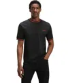 Hugo Boss Porsche X Cotton T-shirt With Moisture-control Finish In Black