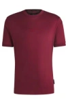 Hugo Boss Porsche X Boss Mercerized-cotton T-shirt With Special Branding In Dark Red