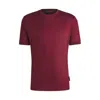 Hugo Boss Porsche X Boss Mercerized-cotton T-shirt With Special Branding In Pink
