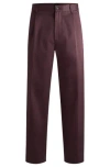 Hugo Boss Porsche X Boss Relaxed-fit Trousers In Cotton Twill In Light Red