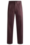 Hugo Boss Porsche X Boss Relaxed-fit Trousers In Cotton Twill In Light Red