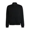 Hugo Boss Porsche X Boss Zip-up Sweatshirt With Vertical Stripes In Black