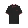 Hugo Boss Porsche X Cotton T-shirt With Moisture-control Finish In Black