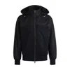 Hugo Boss Porsche X Hoodie With Two-way Zip In Black