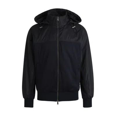 Hugo Boss Porsche X Hoodie With Two-way Zip In Black