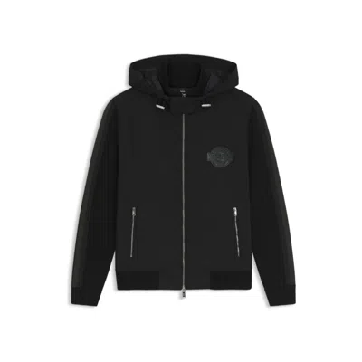 Hugo Boss Porsche X Hybrid Jacket With Sleeve Stripes In Black