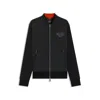 Hugo Boss X Porsche Skiles Logo-plaque Cotton Bomber Jacket In Black