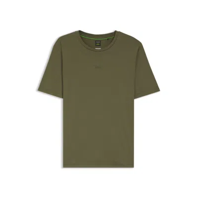 Hugo Boss Porsche X Mercerized-cotton T-shirt With Rear Graphics In Green