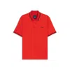 Hugo Boss Porsche X Polo Shirt In Cotton With Moisture Control In Red