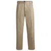 Hugo Boss Tapered-fit Regular-rise Trousers In Cotton Twill In Beige
