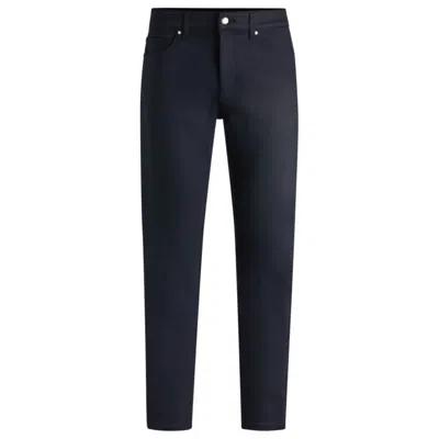 HUGO BOSS PORSCHE X TAPERED-FIT JEANS IN BLUE PERFORMANCE-STRETCH DENIM